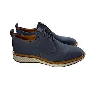 ECCO Mens ST.1 HYBRID Plain Toe Oxford Shoes Blue Nubuck Size 40EU 6US NWB